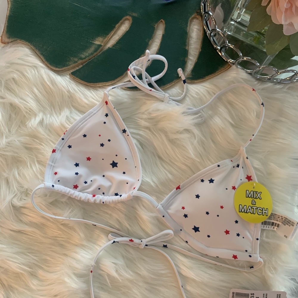 NWT Star Spangled Bikini Triangle Top